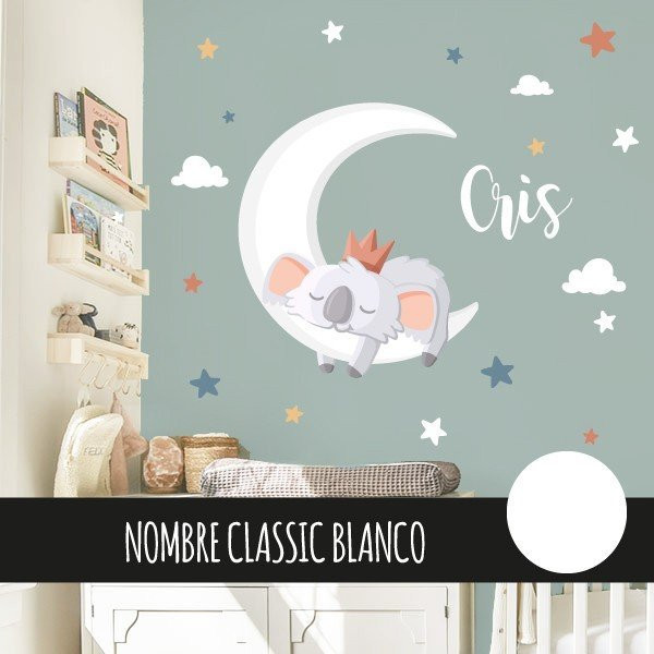 Children's decorative stickers - Koala on the moon