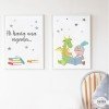 Lot de 2 feuilles déco - Lecture de dragon et chevalier + Il était une fois