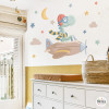 Kids' rooms - Decorative sticker Airplane with dinosaur