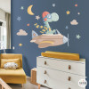Chambres d’enfants - Sticker décoratif Avion avec dinosaure
