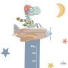 Medidor de altura infantil - Avión con dinosaurio