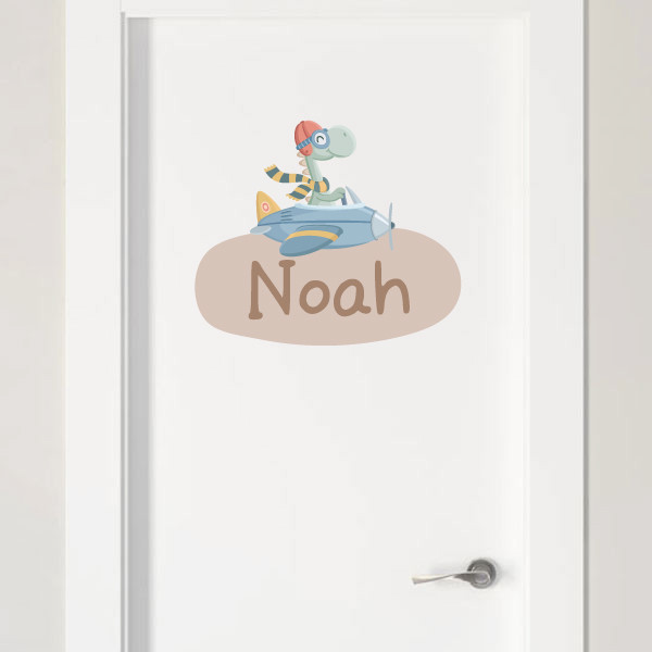 Airplane with Dinosaur - Custom stickers for the Baby's Room