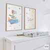Personalized children's frames - Airplane with dinosaur