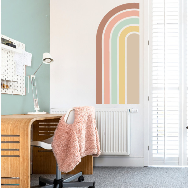Vinilo decorativo medio arcoíris | Decoración cuartos juveniles