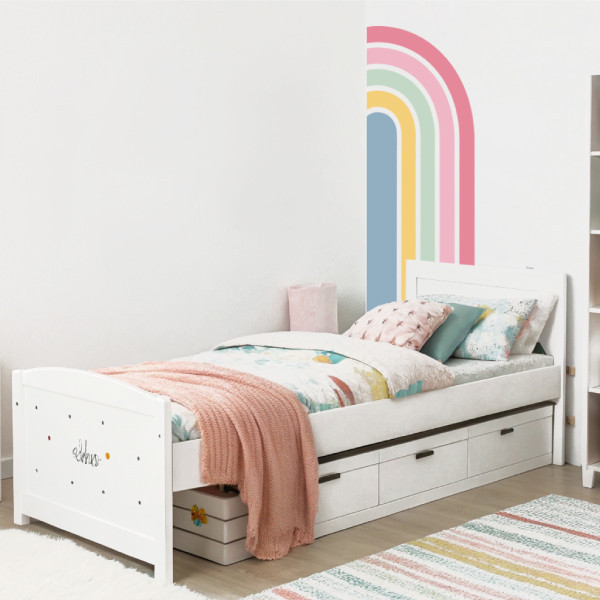 Vinil decoratiu mig arc de Sant Martí | Decoració per a habitacions juvenils