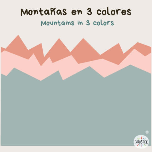 Panells decoratius amb Muntanyes - Vinil autoadhesiu personalitzable en color