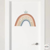 Arc-en-ciel souriant. Autocollants avec nom pour portes