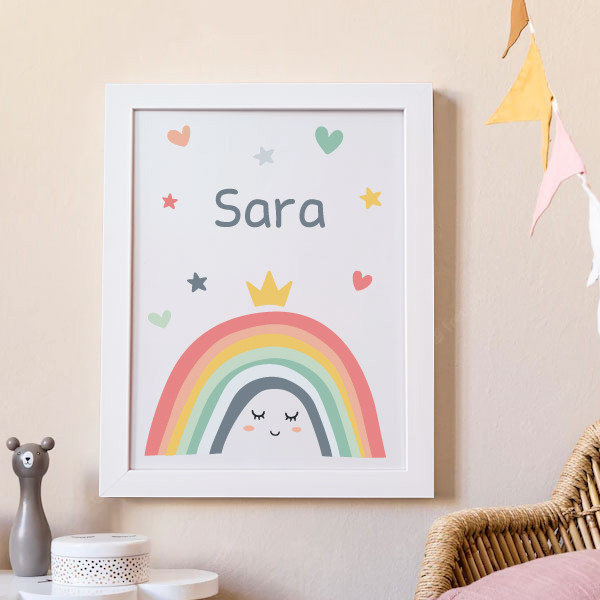 Personalized children's painting - Smiling rainbow