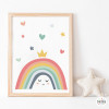 Cuadro infantil personalizado: Arcoíris Sonriente con nombre - Decoración infantil
