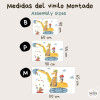 Excavadora amb animals - Vinils infantils per a habitacions de nens