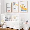 3 quadres infantils personalitzables - Excavadora amb animals