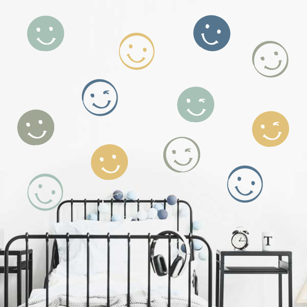 Smiley faces - Sticker décoratif jeunesse
