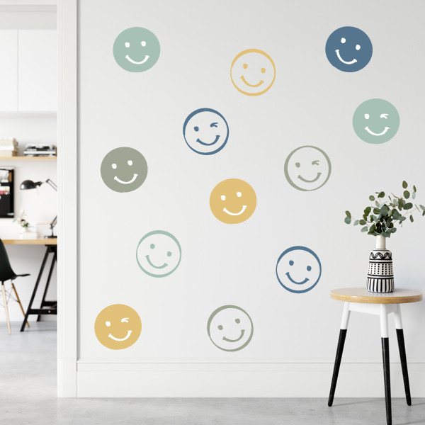 Smiley faces - Sticker décoratif jeunesse