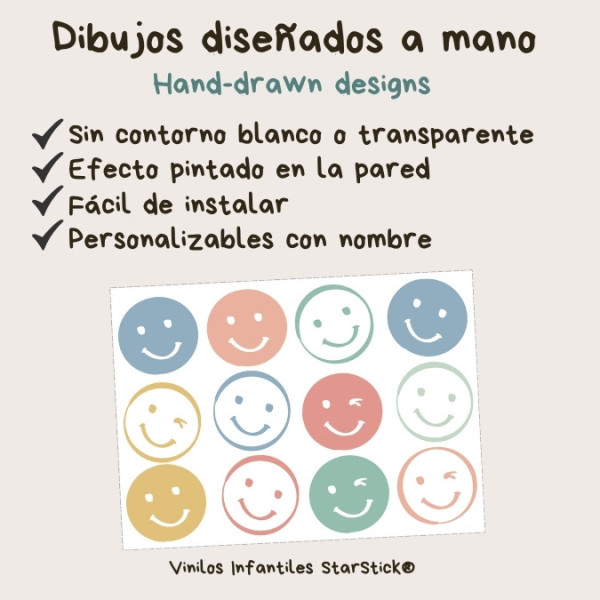 Smiley faces - Teenage youth decorative stickers - Nature