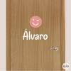 Smiley Faces - Name stickers for teen rooms