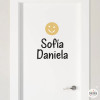 Smiley Faces - Name stickers for teen rooms