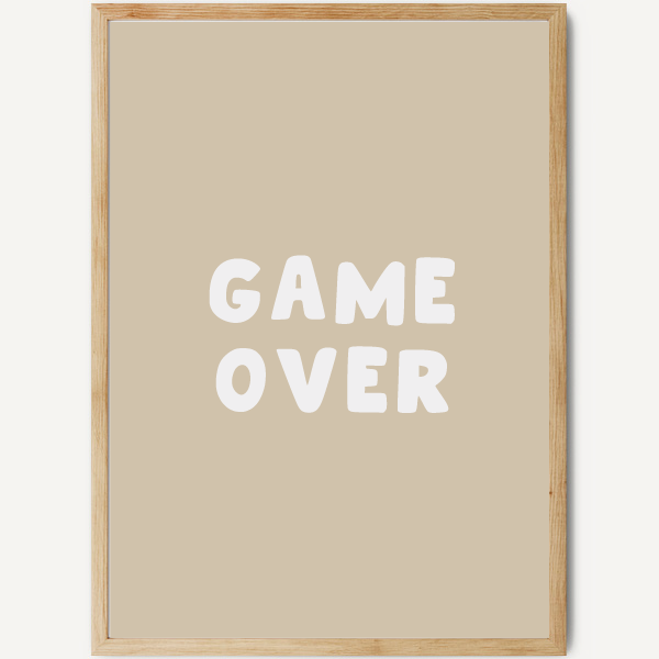 Game Over - Póster para decorar espacios juveniles