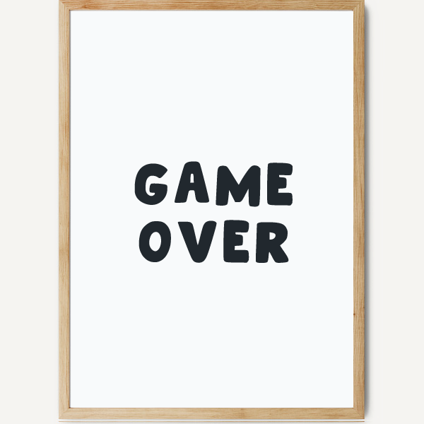Game Over - Affiche pour décorer des espaces jeunes