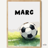 Poster jeunesse - Ballon sur un terrain de football