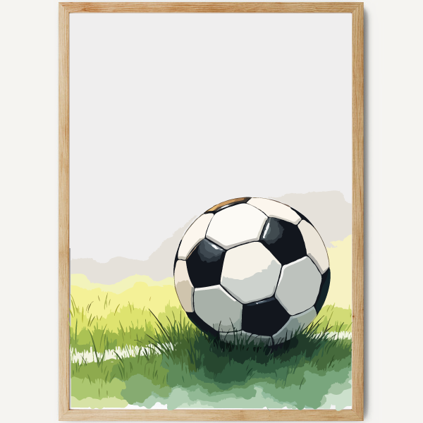 Pòster juvenil - Pilota en un camp de futbol