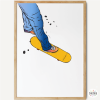 Yellow skater - Cuadros para decorar cuartos juveniles