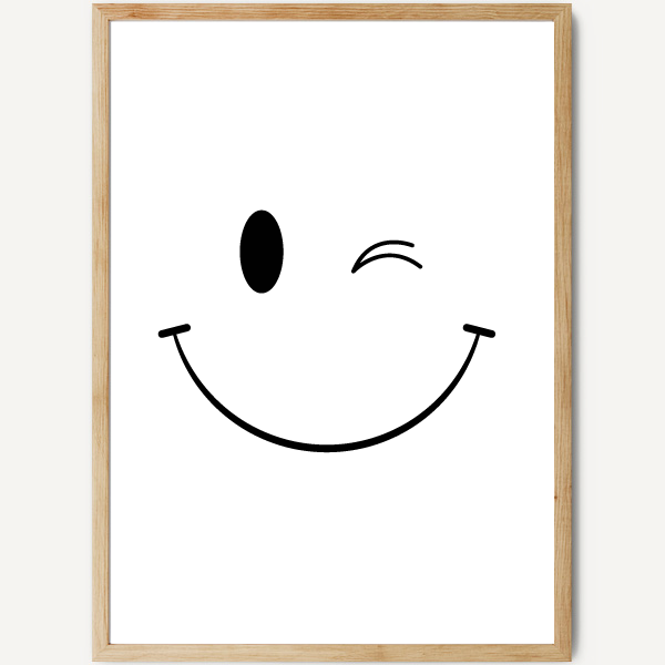 Cara sonriente - Póster juvenil. Decoración para jóvenes
