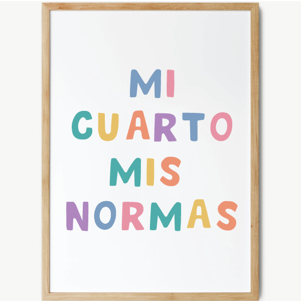 My room, my rules - Youth Poster. Decor for teens