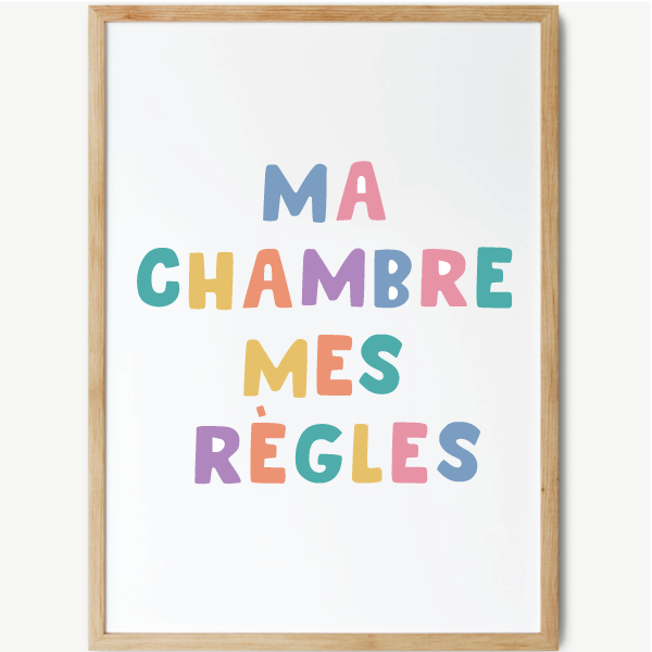 My room, my rules - Youth Poster. Decor for teens