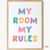 Póster Juvenil - Mi Cuarto, Mis Normas – Decoración para habitaciones