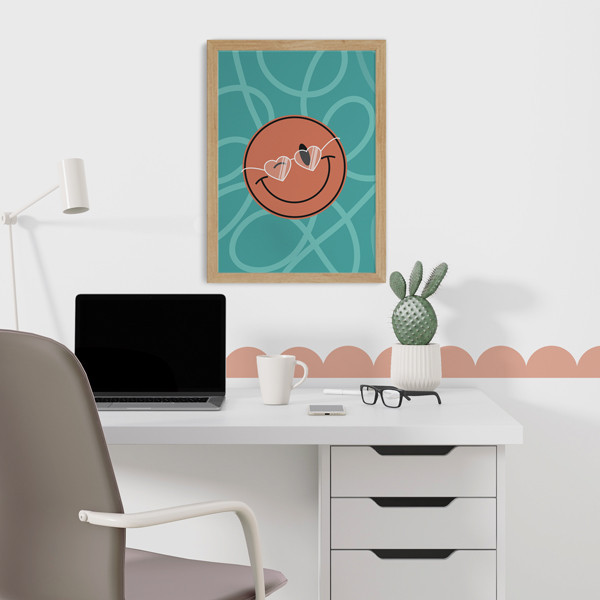 Quadres de decoració juvenil – Emoji Hippie | Làmines modernes per a habitacions
