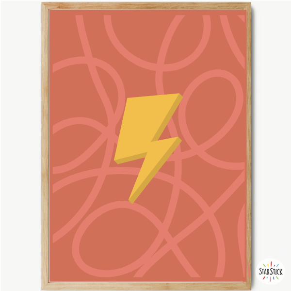 Lightning - Decorative poster for youth rooms
