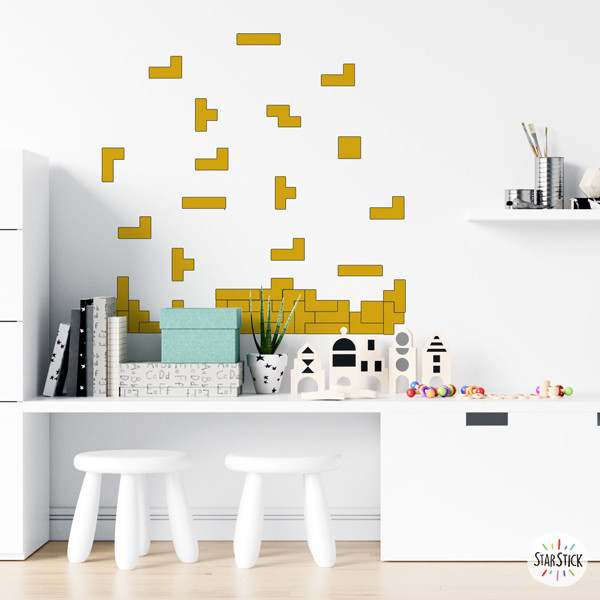 Autocollant avec pièces de Tetris - Décoration pour enfants