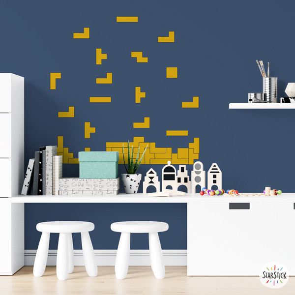 Autocollant avec pièces de Tetris - Décoration pour enfants