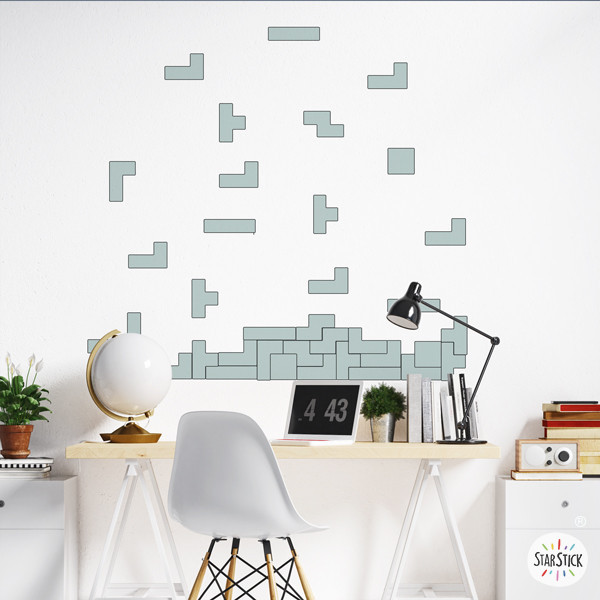 Vinilo decorativo con Piezas de tetris - Decoración para niños