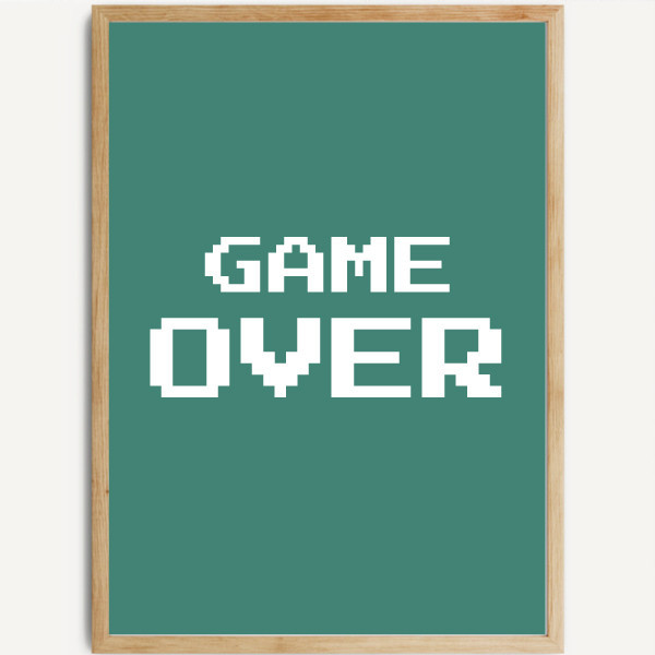 Game Over vintage - Pósters habitacions juvenils