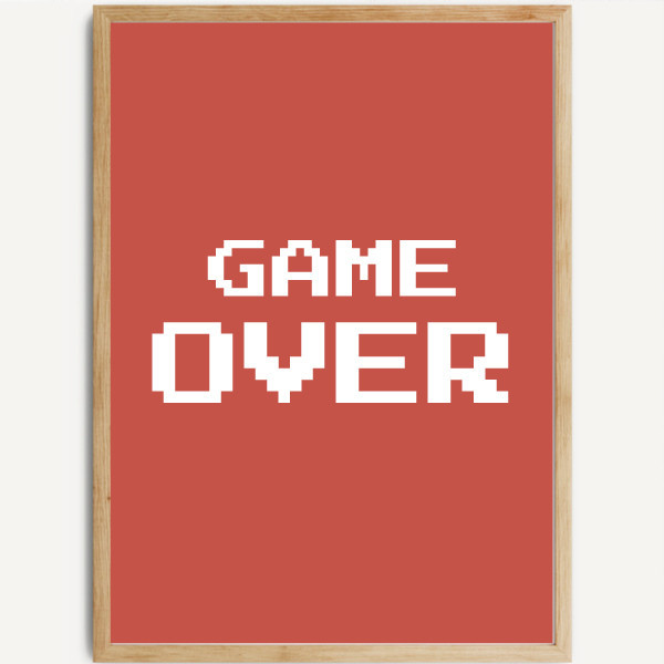 Game Over vintage - Pósters habitacions juvenils