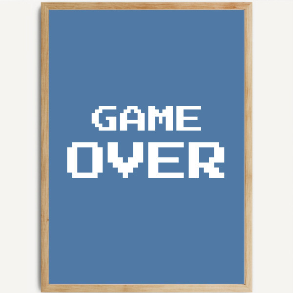Game Over vintage - Affiches chambres de jeunes