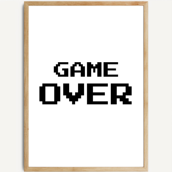 Game Over vintage - Pósters habitacions juvenils
