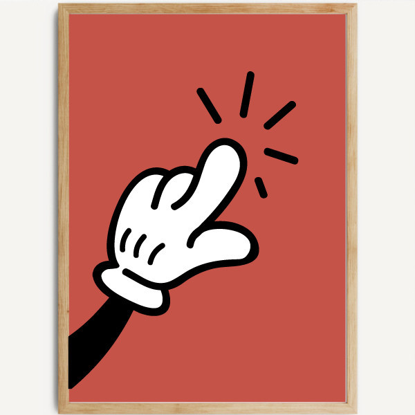 Hand with comic glove - Youth room posters