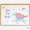 Sisters with unicorn - Children's decorative painting