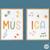 Décoration Montessori - 2 tableaux pour salles de musique