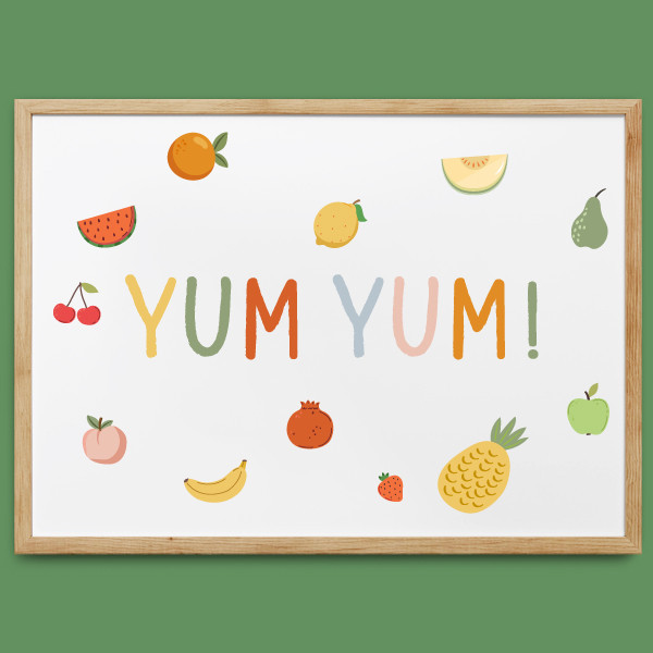 Montessori Frame for School Cafeterias - YumYum + Fruits