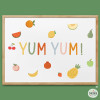 Montessori Frame for School Cafeterias - YumYum + Fruits