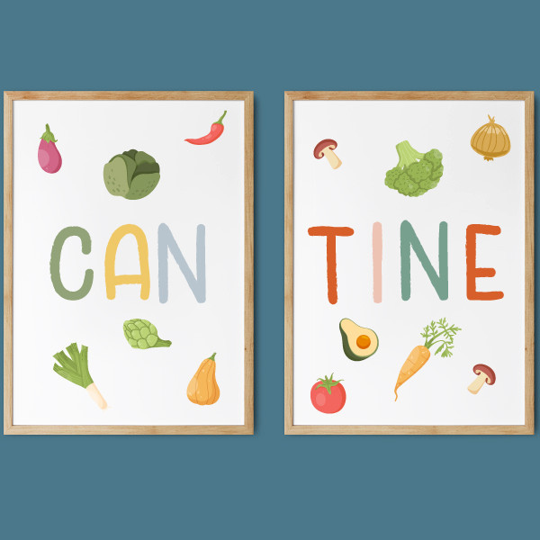 Cantine - Tableaux pour décorer les cantines scolaires
