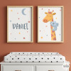Cuadros infantiles personalizados – Jirafa y koala para decorar habitaciones