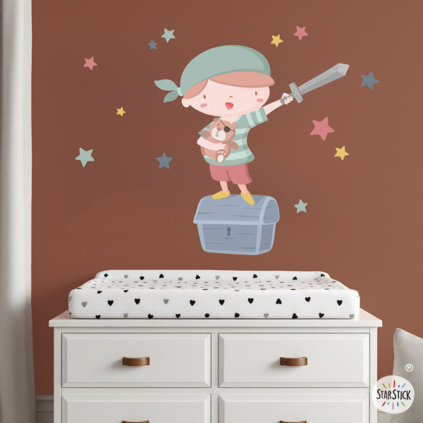 Súper niño pirata - Vinilo infantil decorativo