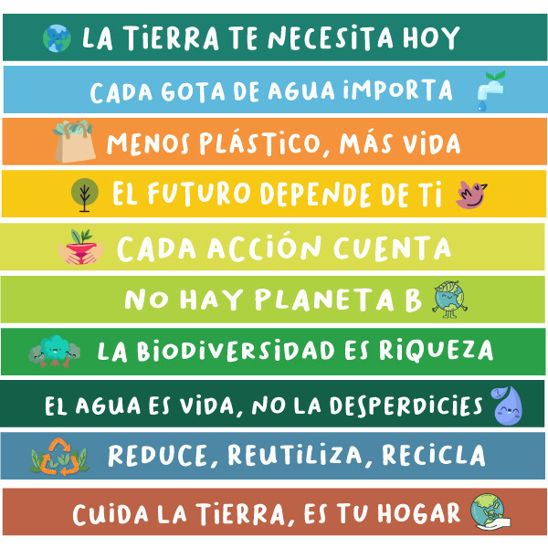 Vinils decoratius per escales d'escoles - Frases de respecte a la natura