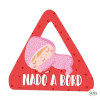 Bébé à bord. Autocollants personnalisables pour voiture. Rose