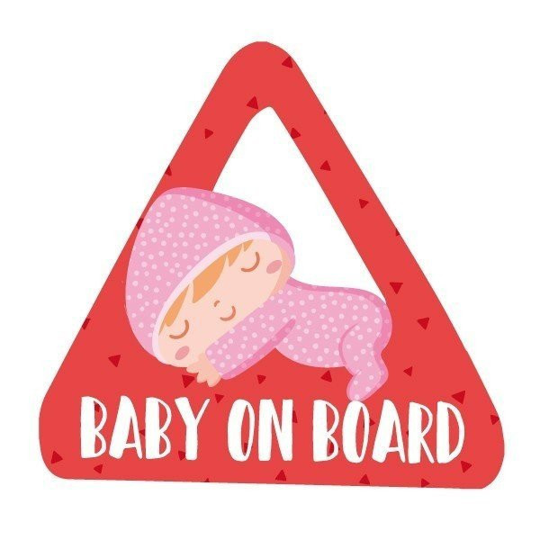 Bébé à bord. Autocollants personnalisables pour voiture. Rose