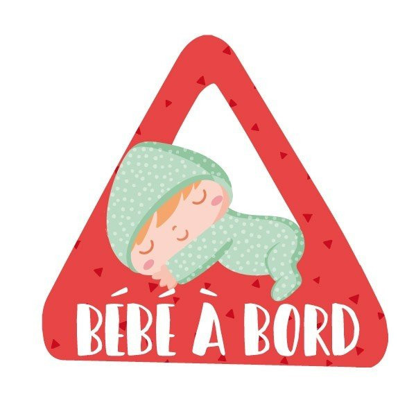 Bébé à bord. Autocollants personnalisables pour voiture.  Mint